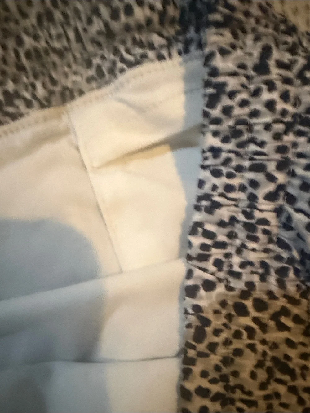 Black & Cream Abstract Spot Print Fabric Top